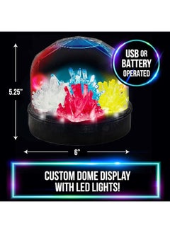 Be Amazing! Toys Light up Crystal Growing Kit by Be Amazing Toys - Grow 4 Large Crystals with Light up Display Dome - DIY Educational Science Toys - Cool STEM Gift for Boys & Girls 10+  - Image 4