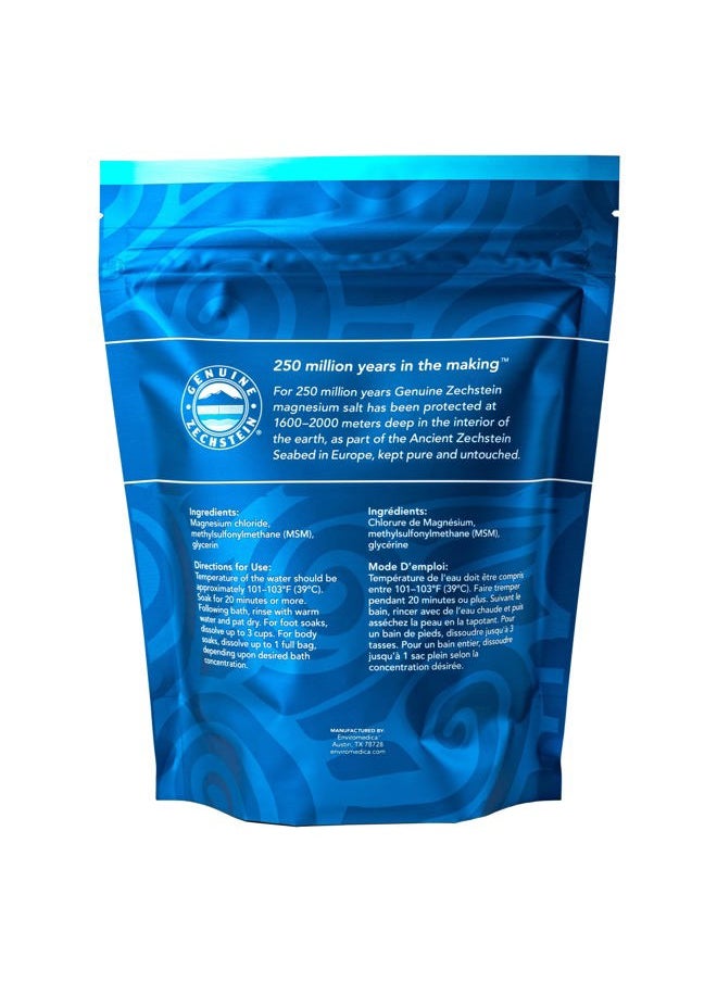 Ancient Minerals Magnesium Bath Flakes Ultra with OptiMSM - Resealable Magnesium Bag of Zechstein Chloride Alternative to Epsom Bath Salt (1.65 lb)  - Image 4