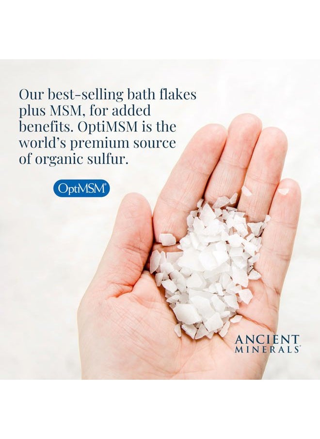 Ancient Minerals Magnesium Bath Flakes Ultra with OptiMSM - Resealable Magnesium Bag of Zechstein Chloride Alternative to Epsom Bath Salt (1.65 lb)  - Image 3