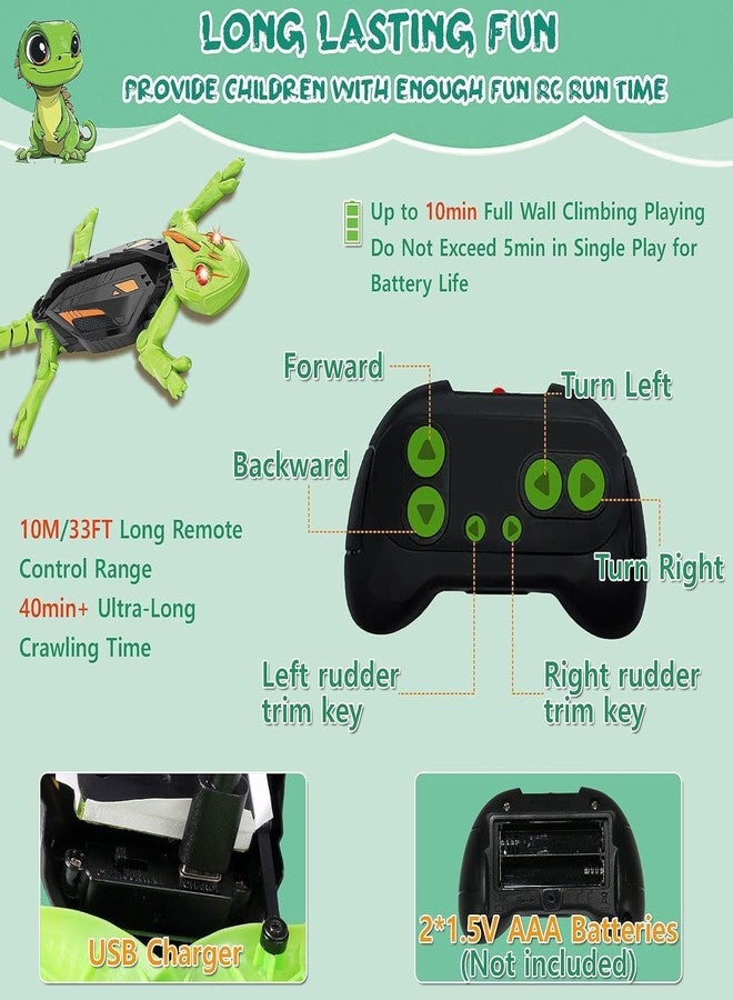 SELLFUN - WALLCRAWLER Gecko – Lagarto GECO Wall Climber – Rechargeable Remote Control Robot – Gift for 4 Years + – Children's Toys 4 Years + - Image 5