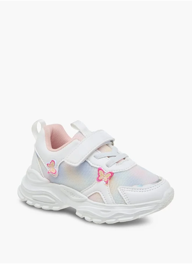 Flora Bella By Shoexpress Girls Ombre Print Sneakers With Hook And Loop Closure Ramadan Collection