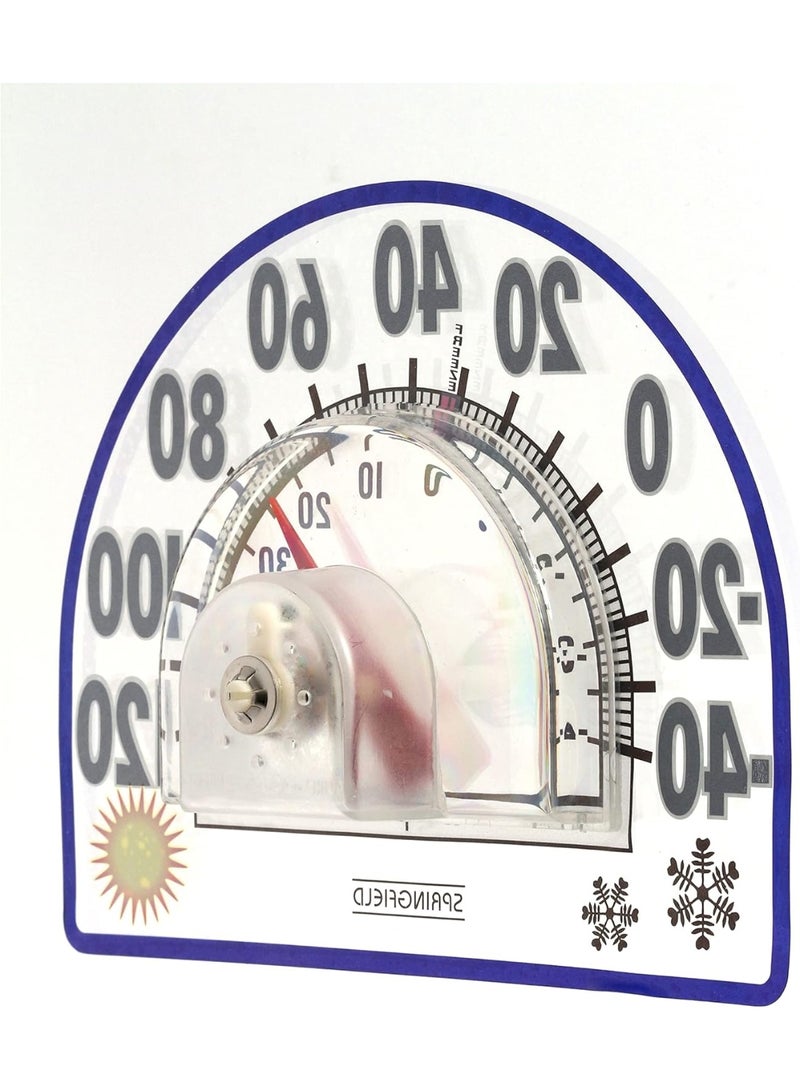 Springfield Springfield Static Cling Indoor Outdoor Thermometer, Temperature Gauge for Patio, Pool, and Sauna, 8-Inch, White/Blue  - Image 4