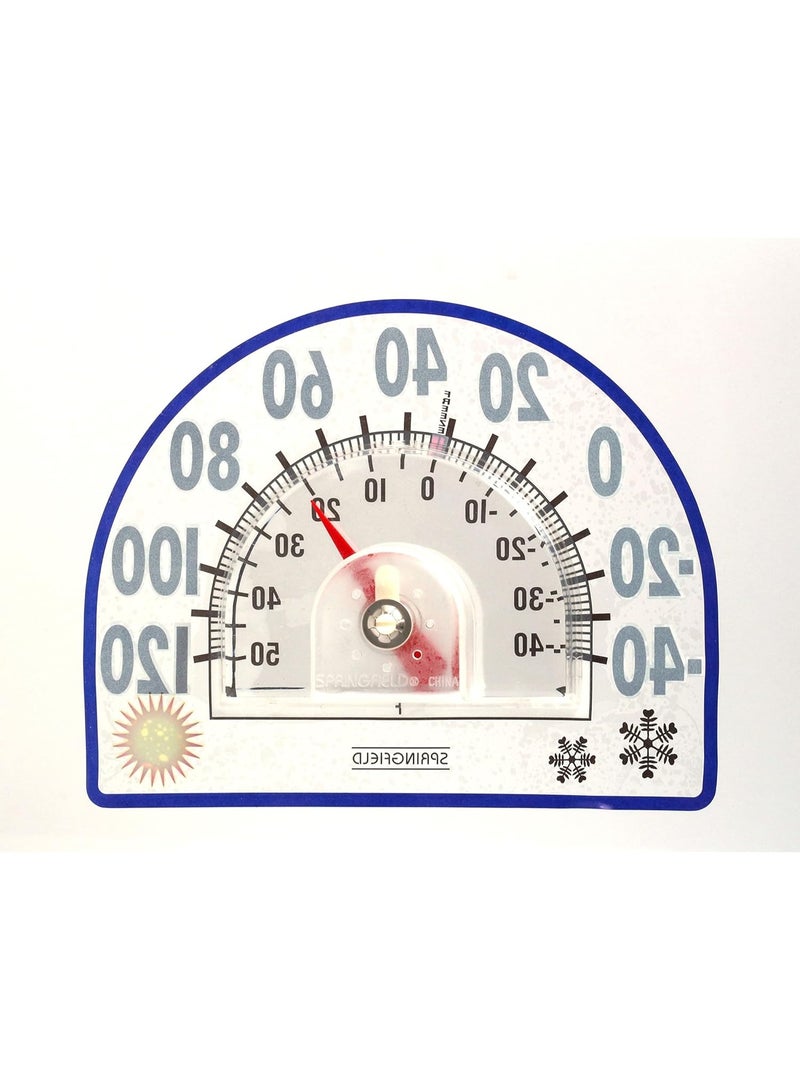 Springfield Static Cling Indoor Outdoor Thermometer, Temperature Gauge for Patio, Pool, and Sauna, 8-Inch, White/Blue - Image 2