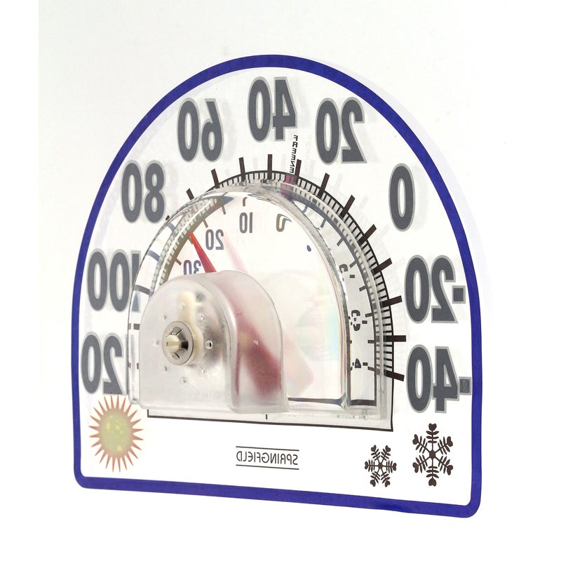 Springfield Static Cling Indoor Outdoor Thermometer, Temperature Gauge for Patio, Pool, and Sauna, 8-Inch, White/Blue - Image 3