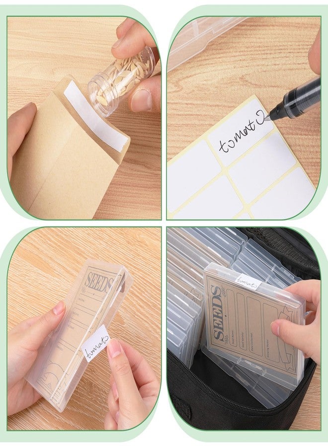 XLSXEXCL 27 Slots Seed Storage Organizer Box, Garden Seed Packet Organize with 90 Pcs Seed Envelopes & Label Stickers, Gardening Seed Keeper Set for Flower Vegetable Plants Garden - Image 3