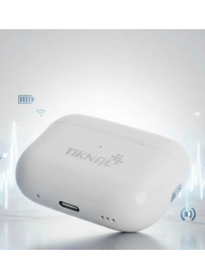 Tiknal wireless earbuds with a smart design and powerful sound with a charging case and external earbuds. - Image 3