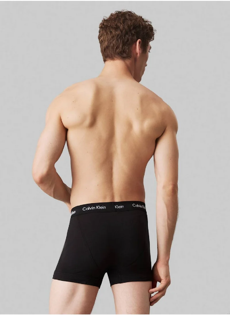 CALVIN KLEIN Men's  3 Pack Trunks , Black - Cotton