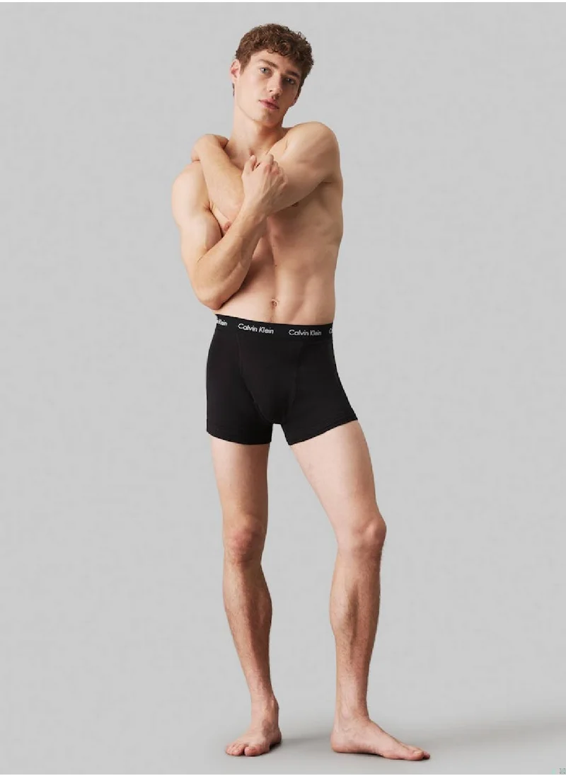 CALVIN KLEIN Men's  3 Pack Trunks , Black - Cotton