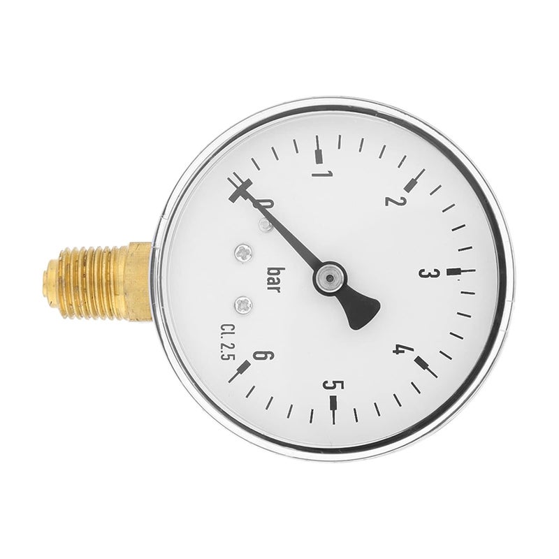 1 4 بوصة NPT مقياس ضغط هوائي هيدروليكي 0 6 بار مقياس ضغط جانبي علبة معدنية - Image 4
