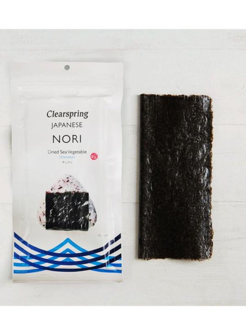 Clearspring Japanese Nori Dried Sea Vegetable Untoasted 10 Sheets - Image 3