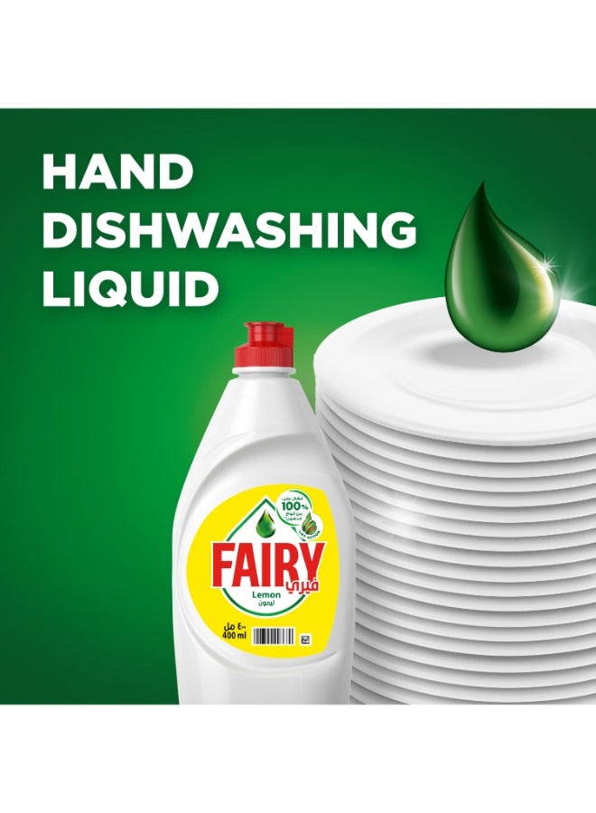 Fairy Lemon Dishwashing Liquid Soap 400ml - Image 3