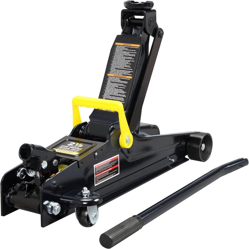 TORIN TORT825051 Hydraulic Low Profile Trolley Service/Floor Jack with Single Piston Quick Lift Pump, 2.5 Ton (5,000 lb) Capacity, Black, Medium - Image 1