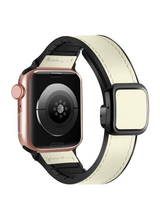 Leather Silicone Band With Folding Magnetic Clasp For Apple Watch 38/40/41mm - pzsku/Z314D9264748FB057674EZ/45/_/1729667496/f4c067b4-5ed4-4767-9867-64f3b59ef55e