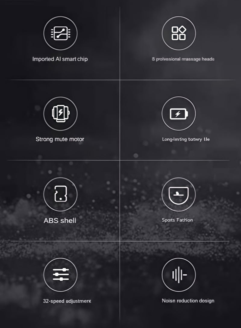 Triangular fascia gun, electric LCD muscle massage gun with 8 replaceable massage heads, 32 levels of vibration adjustment, for deep tissue muscle massage - Image 4