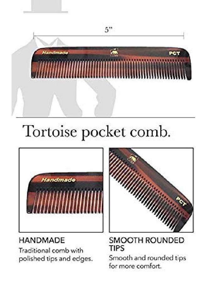 G.B.S Pct Unbreakable Pocket Comb Beard Comb For Mustache And Beard Grooming Comb Daily Base Handmade Lulose Acetate Use For Men Women Pack Of 3 (5"" Long) By Gbs - Image 3