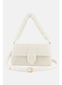 Women Faux Fur Satchels Bag 16 H x 27 L x 8 W cm, Ivory - pzsku/Z314DAD977B9C21B6AC4DZ/45/_/1737641890/d80f1936-fa3a-4156-bb27-87389f83b8b4