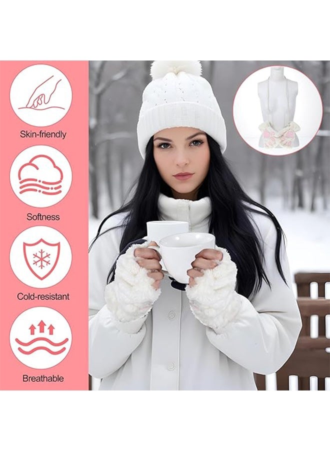 HY Cat Paws Gloves Fingerless Bear Furry Paw Cute Hand Cat Paw Gloves, Winter Soft Warm Cosplay Faux Fur Plush Glove - Image 5