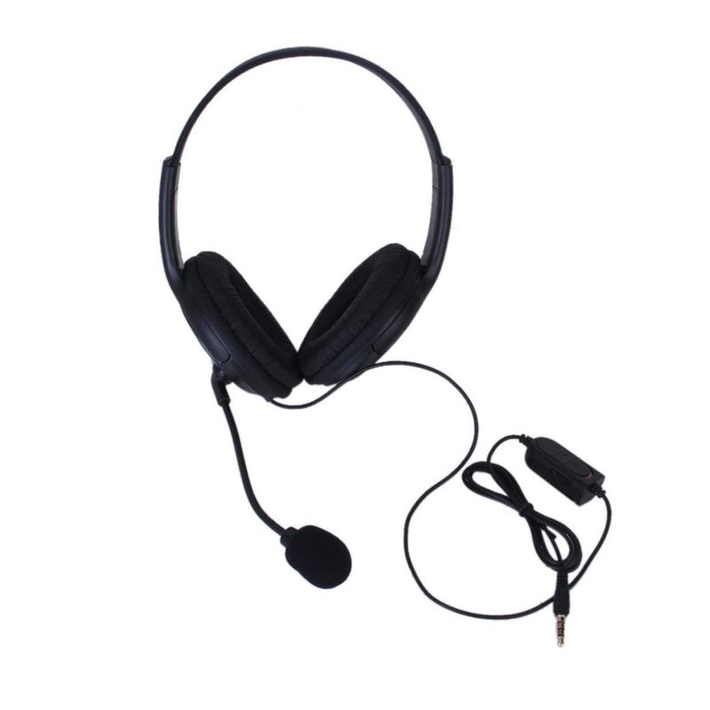 Gaming Headset with Microphone Volume Control for Smartphones Tablets Black - Image 2