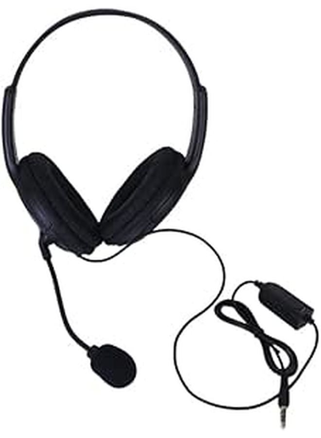 Gaming Headset with Microphone Volume Control for Smartphones Tablets Black - Image 1