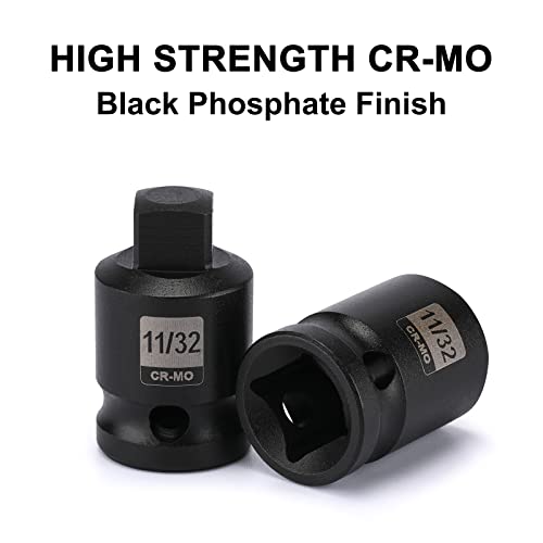 Mayouko 11PCS 3/8" Drive SAE Pipe Plug Socket Set, Tapered Male Square Drive, Chamfered Female Square Drive, CR-MO - Image 3