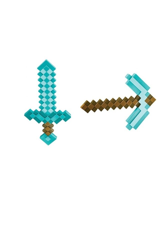 Minecraft Costume Sword and Pickaxe Combo, Official Minecraft Costume Accessory Set for Kids - Image 4