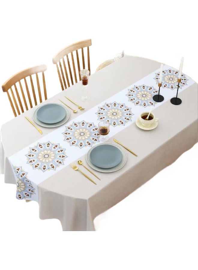 Moon Time Mengting Tablecloth, Fabric, Waterproof, Oil-Proof, Washable, Dining Table Cover, Simple, Rectangular, Table Mat, Pvc Table Mat - Image 1
