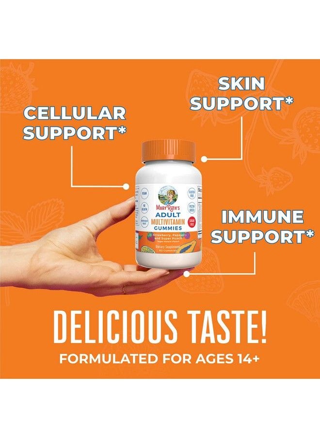 MaryRuth Organics - Mary Ruth Multivitamin For Women & Men; Sugar Free; Adult Multivitamin Multimineral Gummies With Vitamin C Vitamin D And E B Vitamins Biotin Zinc; Vegan; Nongmo; Gluten Free; 60 Count - Image 1