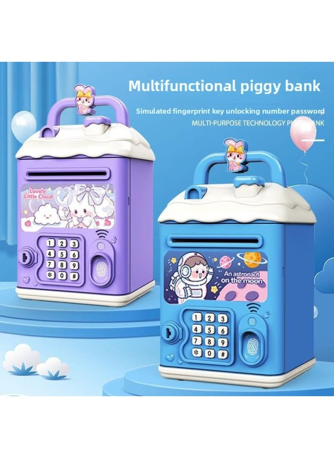 Generic - Can't Get In And Out Of The Year Piggy Bank Only Boys Password Box Kulomi Savings Girls Children Can Access-Color:Kuromi☀Password Key Unlock Without Automatic Banknote Rolling☀Rechargeable Version - Image 1