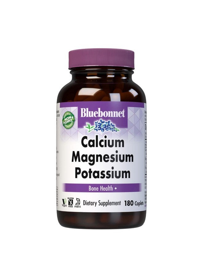 Bluebonnet Calcium Magnesium Plus Potassium Caplets Off White 180 Count - Image 1