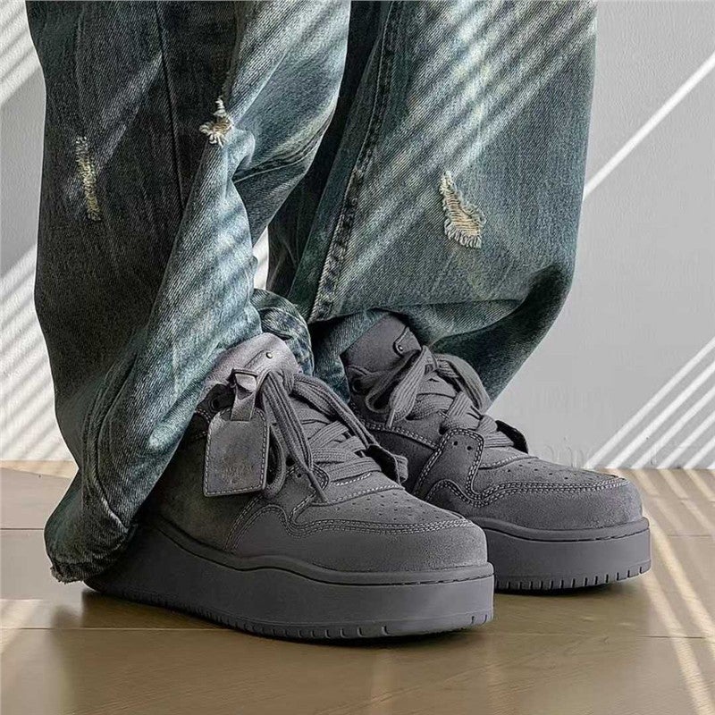 Spring New Thick-Soled Color Plate 2025 Wheat Casual Shoes Versatile Trendy Women'S Shoes Retro Couple Shoes Men'S Shoes - Image 2