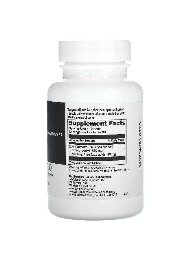 DaVinci Laboratories DaVinci Laboratories, Saw Palmetto, 320 mg , 90 Capsules  - Image 2