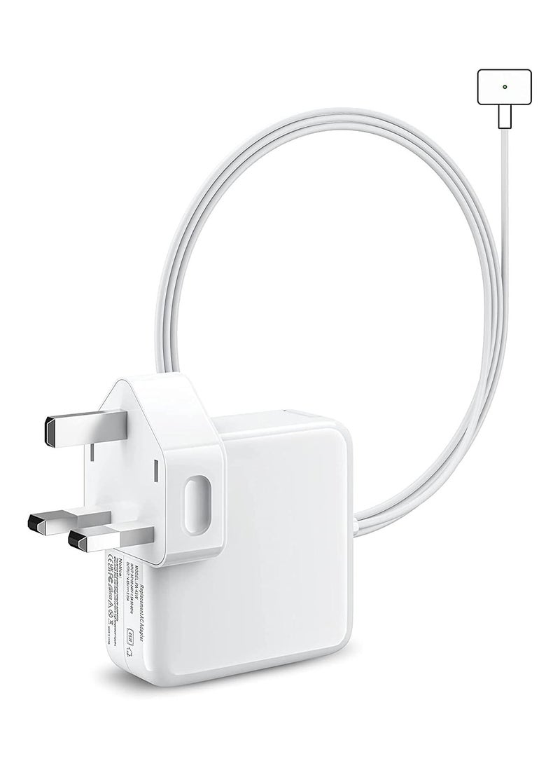 Generic - 45W Magnetic 2 T-Tip MacBook Mac Air Laptop Charger Adapter T-Connector (White) - Image 1