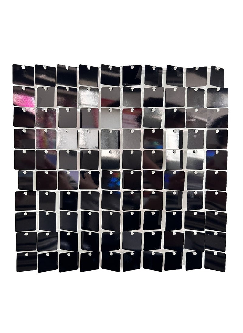 Arabest Sequin Wall Panels for Party Decor JX-2404 Mirror Black 