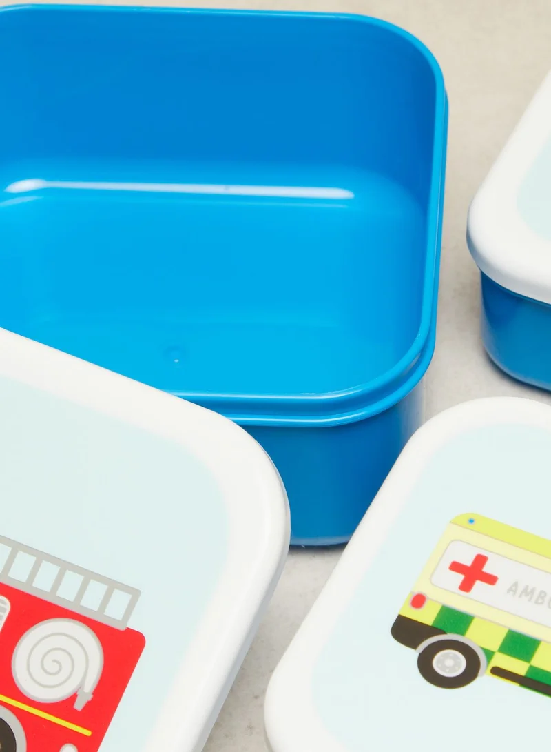 Sass & Belle Set Of 3 Transport Lunch Boxes