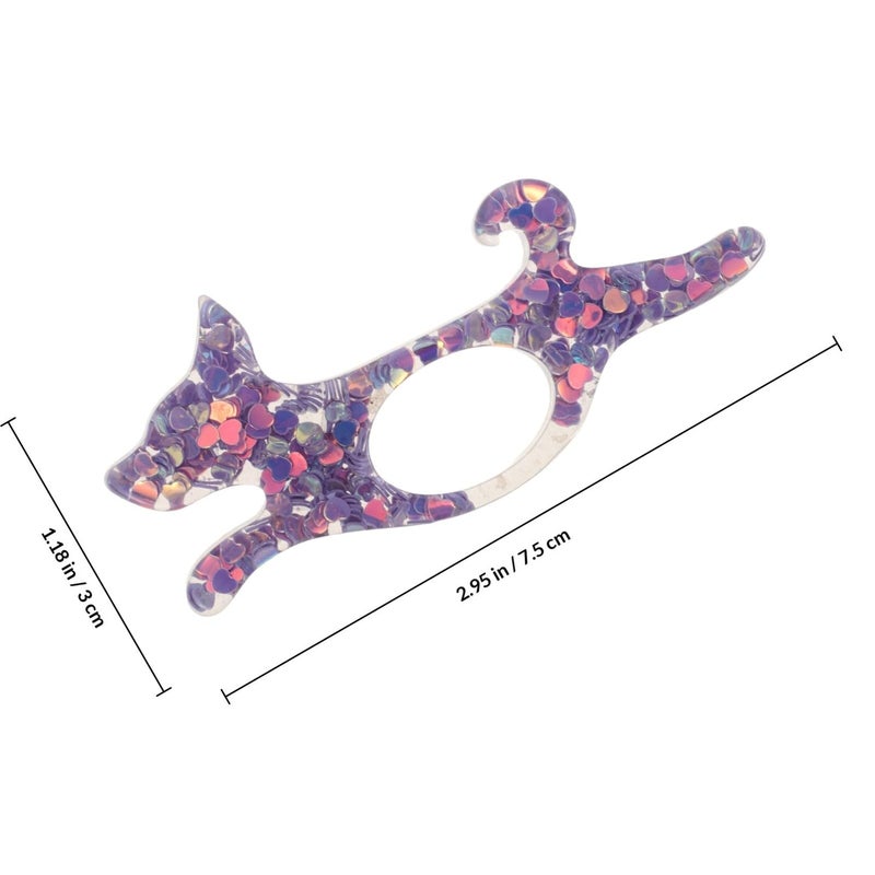 Purple Dog Shaped Book Page Holder Weight Pressing Aid Bookmark for Readers - Image 3
