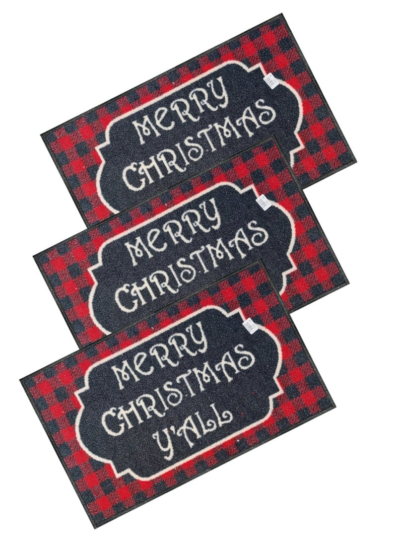 Mac Carpet Christmas Joy Door mat -3Pcs (Size 44cm * 71cm)  - Image 1