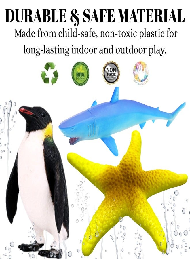 Mallexo Realistic Ocean Underwater Animals Figures Toy Playset for Kids 3+| 12PCS Water Animal Figurine Toys Set for Boys and Girls Birthday Gifts for Children Decoration Educational & Learning Items - Image 3