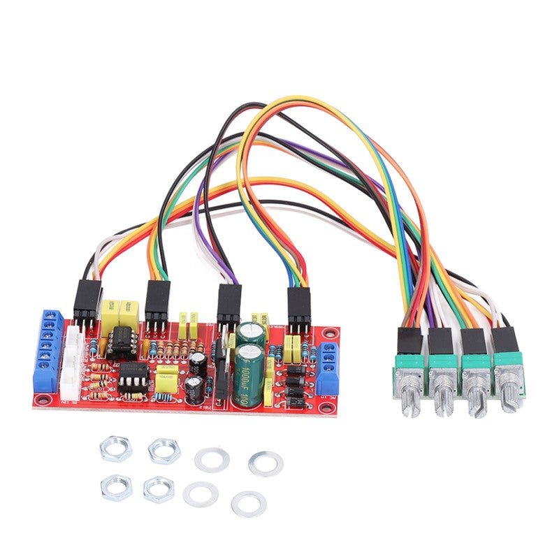 NE5532 Preamplifier Board Dual Chip Audio Signal Conditioner - Treble Midrange Bass Volume Control Preamplifier Module with M3 Mounting Holes for Audio Systems - Image 1