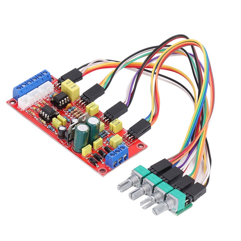 NE5532 Preamplifier Board Dual Chip Audio Signal Conditioner - Treble Midrange Bass Volume Control Preamplifier Module with M3 Mounting Holes for Audio Systems - Image 4