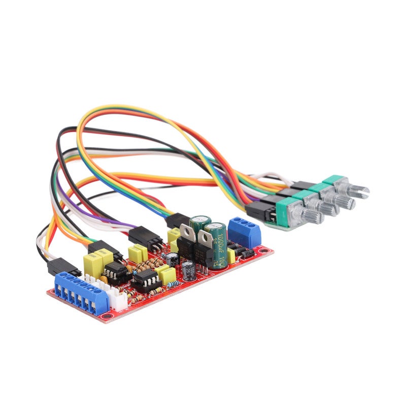 NE5532 Preamplifier Board Dual Chip Audio Signal Conditioner - Treble Midrange Bass Volume Control Preamplifier Module with M3 Mounting Holes for Audio Systems - Image 3