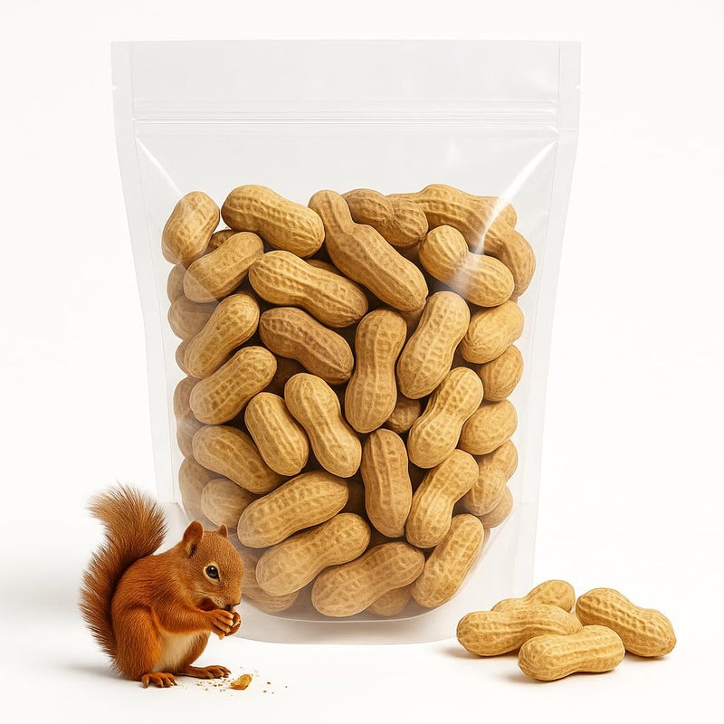 Sky Premium USA Grown Raw Peanuts in Shell for Squirrels 4lb Jumbo Unsalted Peanuts in The Shell
