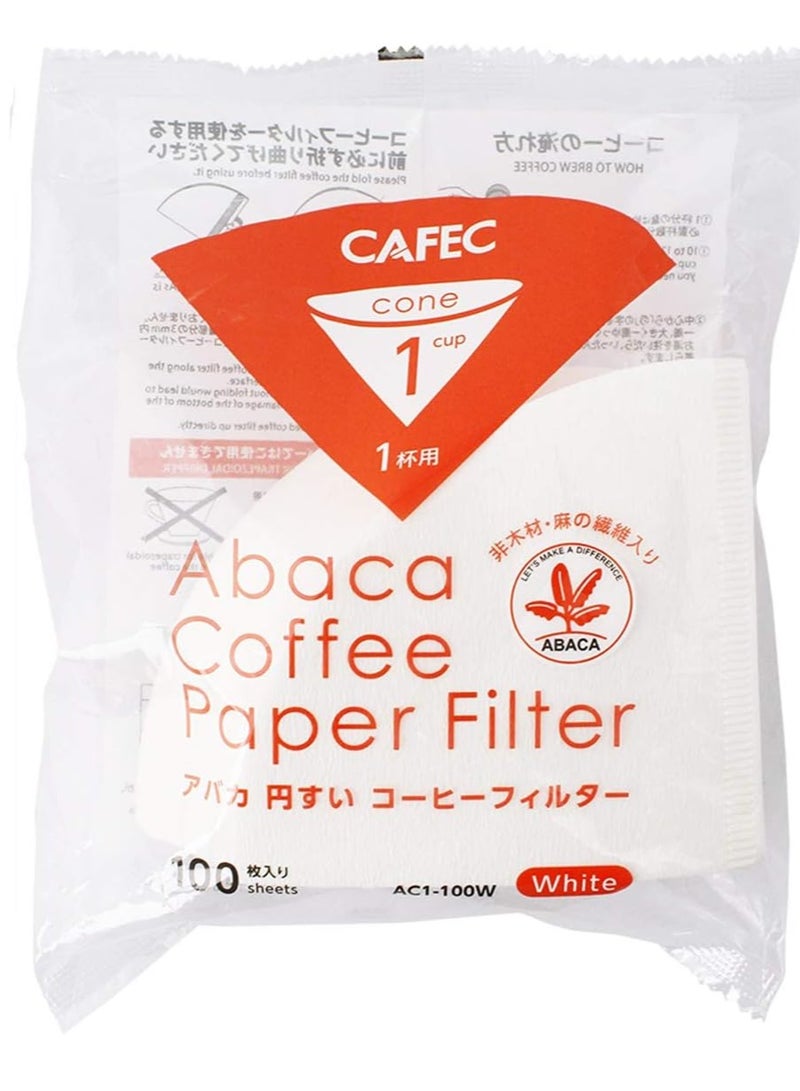 Cafec V60 Filter 01 Coffee Filter Paper for Pour Over Dripper Brewing Daily Home Kitchen Coffee Accessories - Image 1