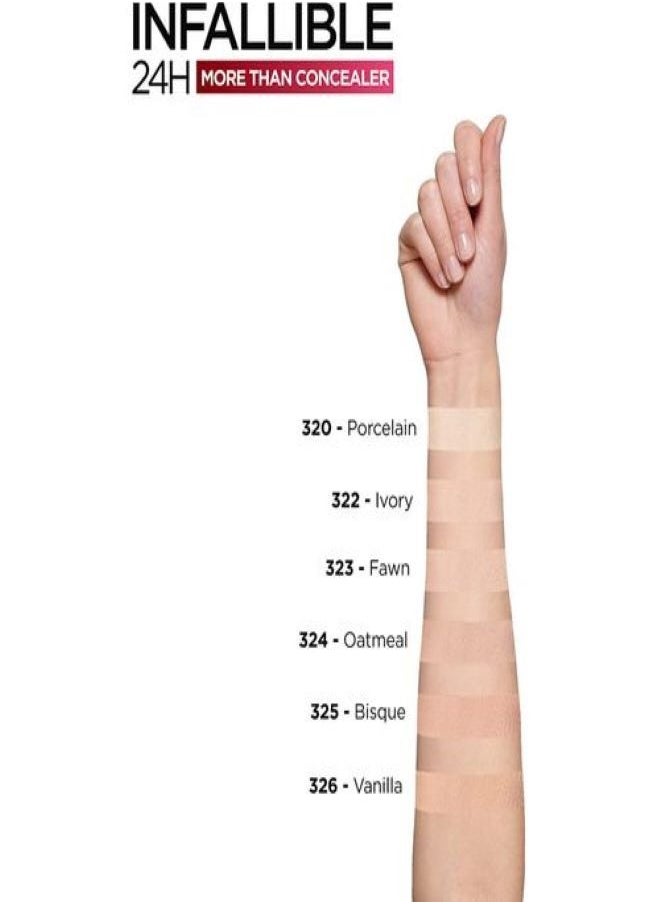L'OREAL PARIS - Infallible Concealer - Full Coverage Waterproof 326 Vanilla - Image 1