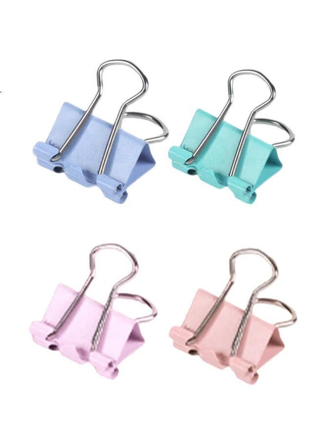 Tango Small Morandi Color Long Tail Clips, 6#60 Pieces, 15Mm Metal Binder Clips, Document Clips, Sealing Clips, Desktop File Clips, Essential Stationery For Office, Finance, And Reception - Image 1