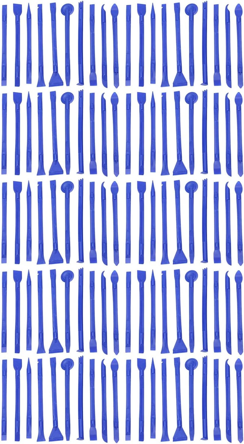 100PCS Antistatic Spudger Set, Universal Pry Opening Tool for Phone Repair, Multifunctional Soft ABS Plastic Spudger with Various Shapes, Lightweight Electronics Repair Kit for SMA (Blue) - Image 1