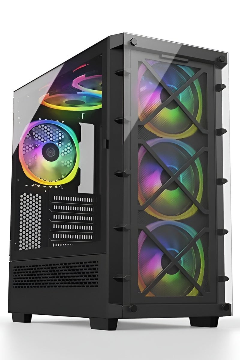 جالاكس كمبيوتر ألعاب RTX 4060 بمعالج Intel Core i5-12400F، ذاكرة 16 جيجابايت 3200MHz، قرص SSD NVMe بسعة 1 تيرابايت، بطاقة رسومات NVIDIA GeForce RTX 4060 سعة 8 جيجابايت – لون أسود - Image 1