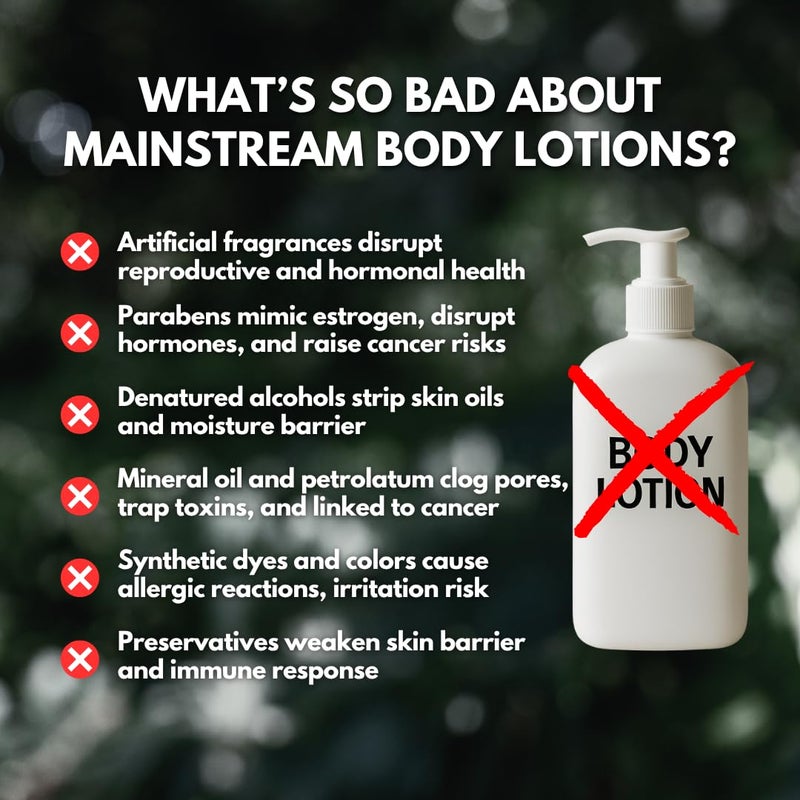 PRIMALS All Natural Body Lotion - Cocoa Butter & Mango Butter - 100% Naturally Derived Ingredients - Alcohol Free, Artificial Fragrance Free, Paraben Free, Petroleum Derivative Free - 8.45 oz - Image 3