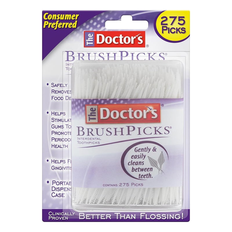 The Doctors BrushPicks Interdental Toothpicks, 275 Count (Pack of 9) - Image 1