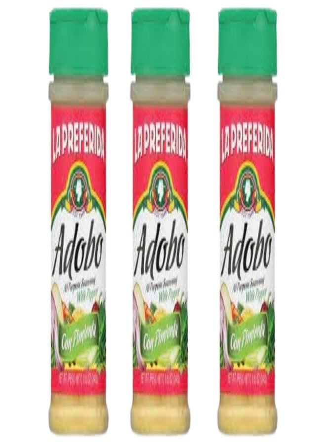 La Preferida Adobo with Pepper, All Purpose Seasoning 8.6-Ounce (Pack of 3) - Image 1