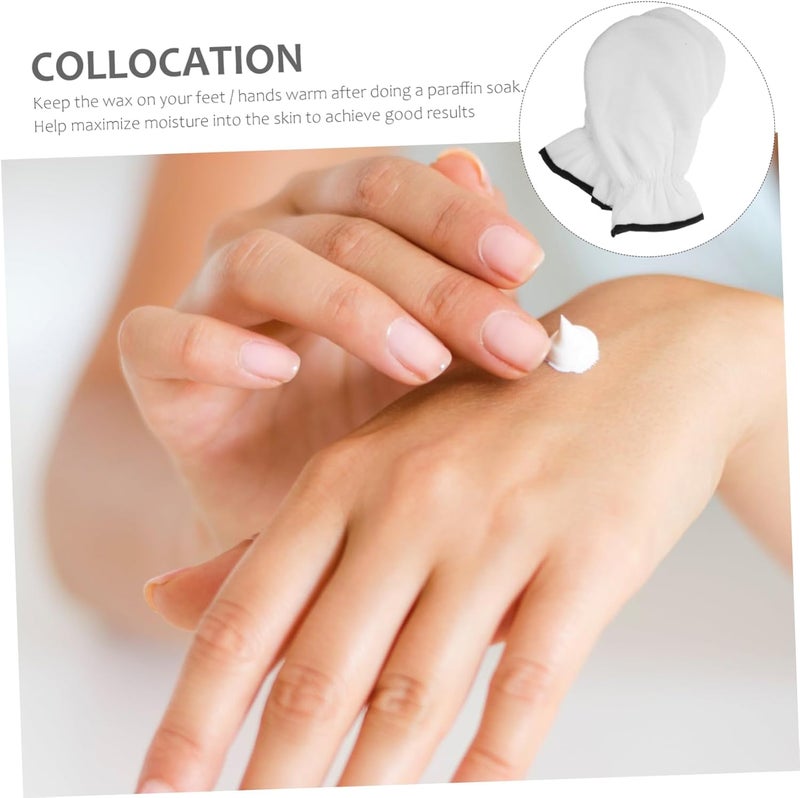 Healeved 1Pair Moisturizing Gel Gloves for Hand Care Thickened Exfoliating Mittens for Skin Treatment Reusable Spa Gloves for Home Wax DIY Professional Use Aging Care - Image 3